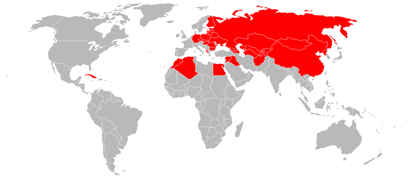 Страны, где используется Ми-1.