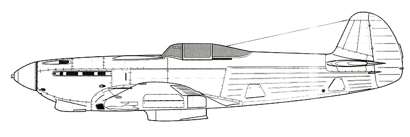 Чертёж самолёта Як-9С