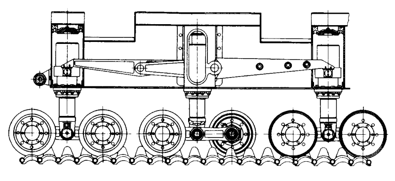 Тележка ходовой части танка Т-28, 1934 Тележка ходовой части танка Т-28, 1934