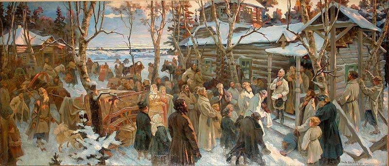 Н. А. Шабунин — Отъезд А. В. Суворова из села Кончанского в поход 1799 г. (Государственный мемориальный музей А. В. Суворова) Н. А. Шабунин — Отъезд А. В. Суворова из села Кончанского в поход 1799 г. (Государственный мемориальный музей А. В. Суворова)