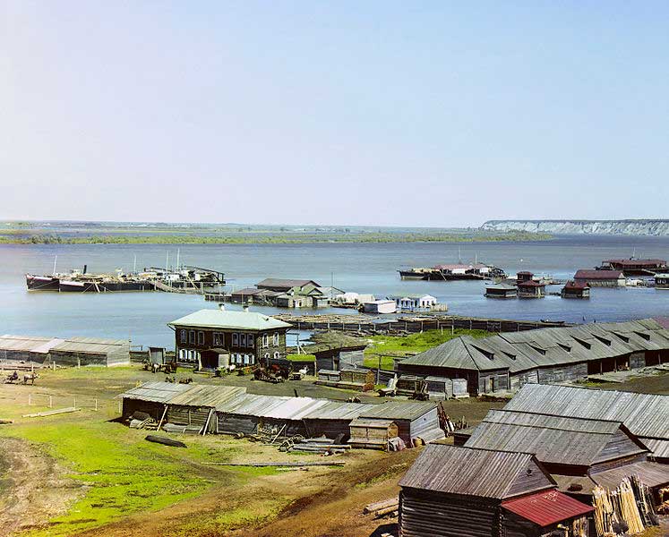 Слияние Иртыша и Тобола в Тобольске. 1912 год