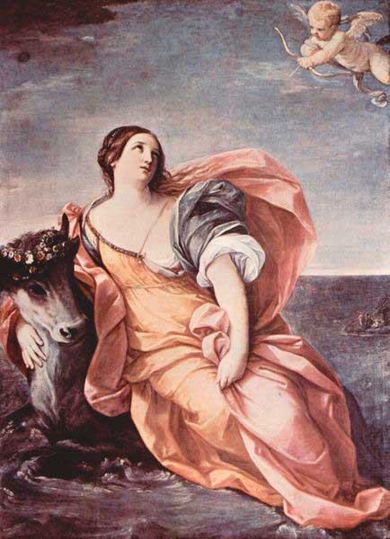 Похищение Европы, Гвидо Рени, 1630-е гг. Картина сделана по заказу короля Владислава IV. Похищение Европы, Гвидо Рени, 1630-е гг. Картина сделана по заказу короля Владислава IV.