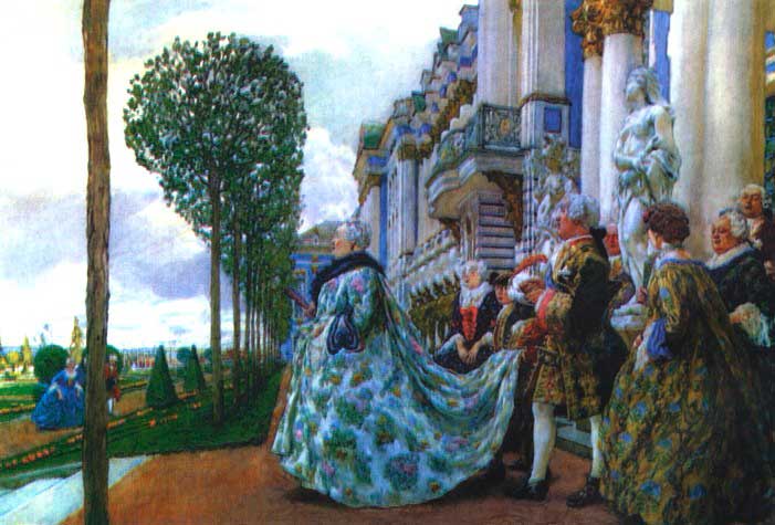 Е.Е. Лансере. Елизавета Петровна в Царском селе. 1905