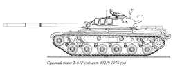 Средний танк Т-64Р, 1966 год Средний танк Т-64Р, 1966 год