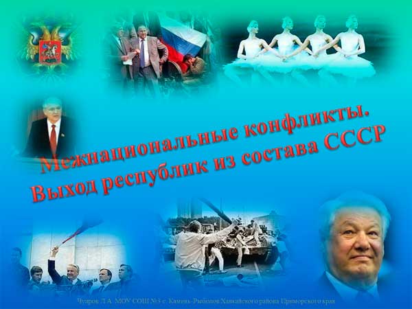 Презентация на тему Межнациональные конфликты Выход республик из СССР