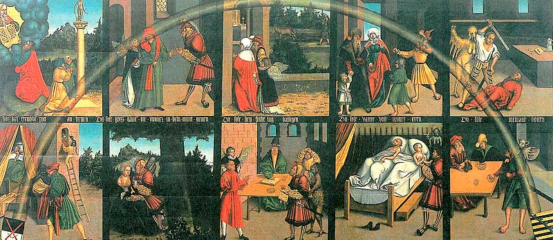 &laquo;Десять заповедей&raquo;, Лукас Кранах Старший.